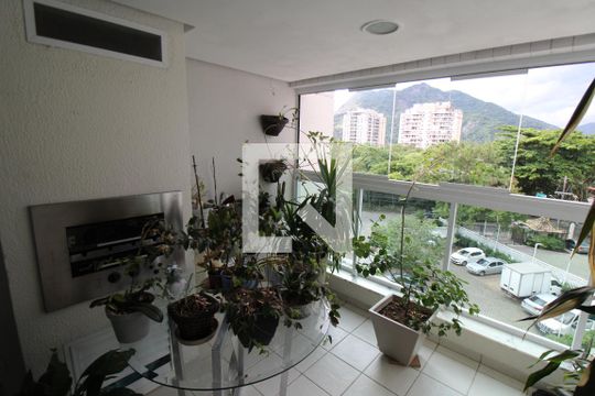 Varanda da Sala de apartamento para alugar com 3 quartos, 124m² em Recreio dos Bandeirantes, Rio de Janeiro