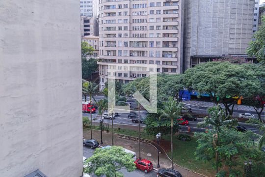 Vista da Varanda de apartamento à venda com 1 quarto, 28m² em Bela Vista, São Paulo