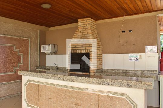 Área comum - Churrasqueira de apartamento à venda com 1 quarto, 37m² em Parque São Vicente, Santo André