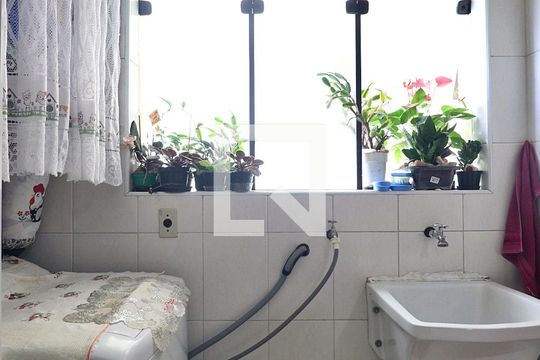 Área de Serviço de apartamento à venda com 3 quartos, 80m² em Jardim, Santo André
