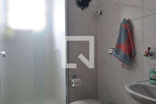 Banheiro do Quarto 3 - Suíte de apartamento à venda com 3 quartos, 80m² em Jardim, Santo André
