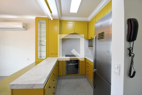 Cozinha  de kitnet/studio à venda com 1 quarto, 51m² em Barra Funda, São Paulo