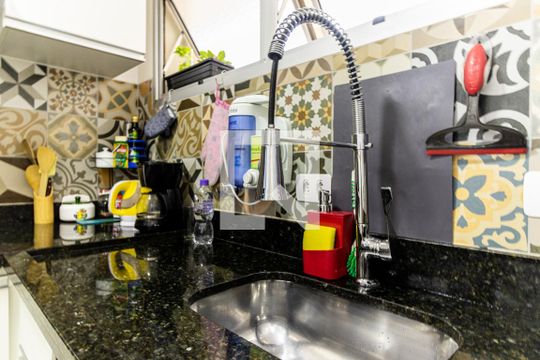 Cozinha - Torneira de kitnet/studio para alugar com 1 quarto, 36m² em Santa Cecília, São Paulo