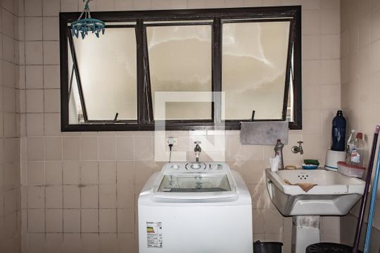 Área de Serviço de apartamento para alugar com 3 quartos, 148m² em Barra Funda, Guarujá