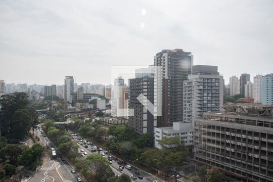 Vista da Varanda do Studio de kitnet/studio à venda com 1 quarto, 35m² em Indianópolis, São Paulo