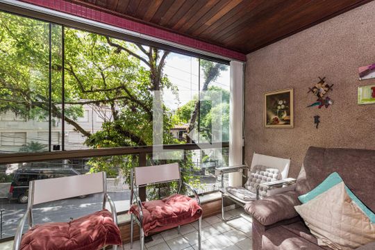 Varanda da Sala de apartamento à venda com 2 quartos, 105m² em Rio Branco, Porto Alegre
