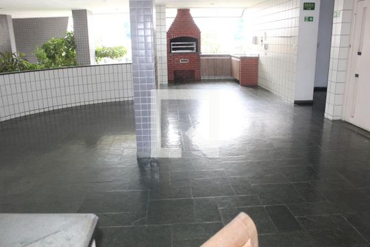 Área comum - Churrasqueira de apartamento para alugar com 1 quarto, 46m² em Itararé, São Vicente
