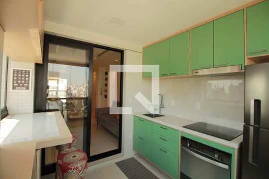 Cozinha de apartamento à venda com 1 quarto, 49m² em Bela Vista, São Paulo
