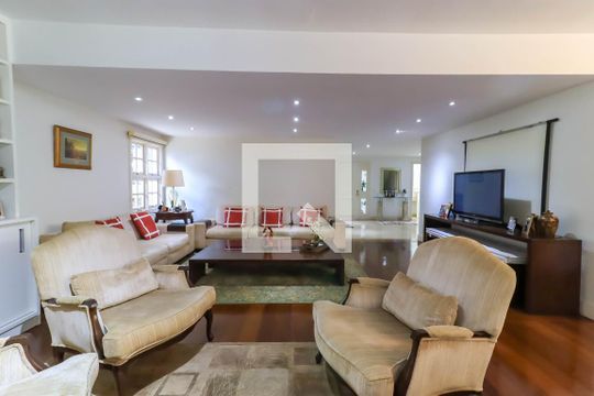 Sala de casa de condomínio à venda com 4 quartos, 581m² em Residencial Morumbi, São Paulo