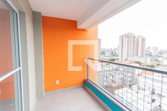 Varanda de kitnet/studio para alugar com 1 quarto, 43m² em Vila São Pedro, Santo André