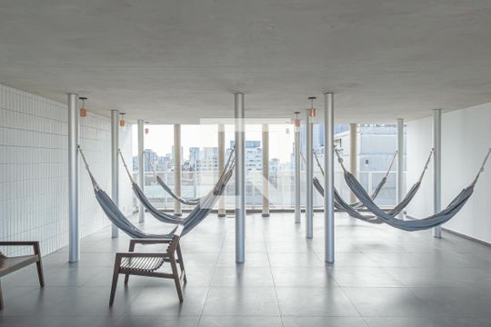Área comum de kitnet/studio para alugar com 1 quarto, 19m² em Consolação, São Paulo