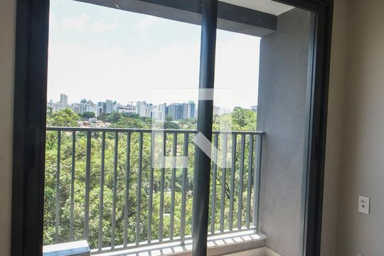 Varanda  de kitnet/studio para alugar com 1 quarto, 24m² em Brooklin Paulista, São Paulo