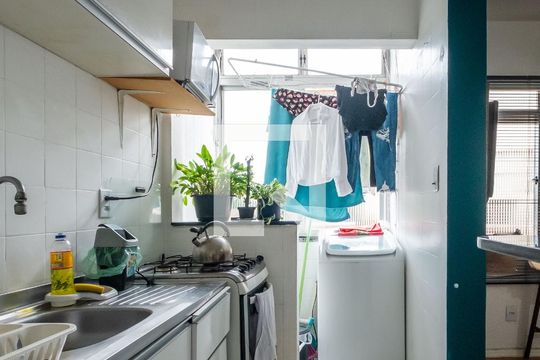 Cozinha e Área de Serviço de apartamento à venda com 1 quarto, 48m² em Cidade Baixa, Porto Alegre