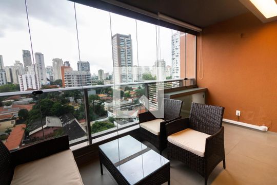 Varanda de apartamento para alugar com 1 quarto, 41m² em Brooklin, São Paulo