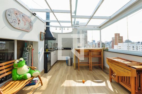 Varanda da Sala de apartamento à venda com 3 quartos, 100m² em Pinheiros, São Paulo