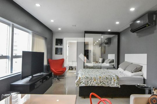 Dormitório de apartamento à venda com 1 quarto, 40m² em Brooklin Paulista, São Paulo