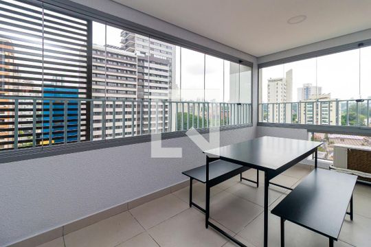 Sala - Varanda de apartamento à venda com 1 quarto, 36m² em Chácara Santo Antônio, São Paulo