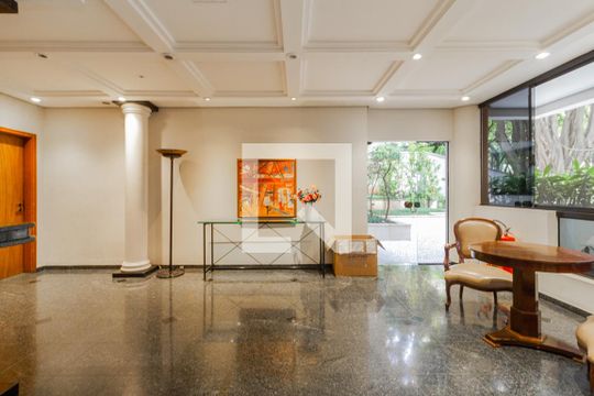 Hall Social de apartamento para alugar com 1 quarto, 40m² em Vila Nova Conceição, São Paulo