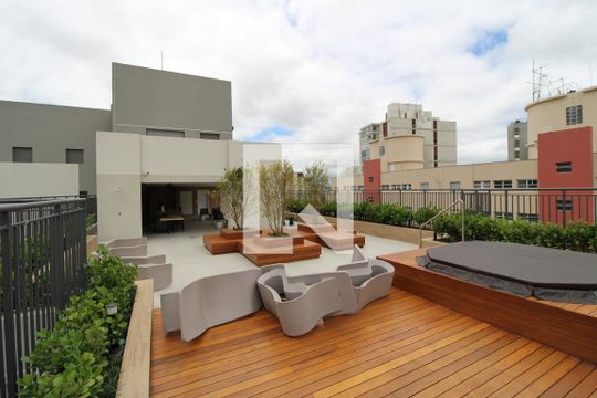 Área comum - Terraço  de kitnet/studio para alugar com 1 quarto, 24m² em Perdizes, São Paulo