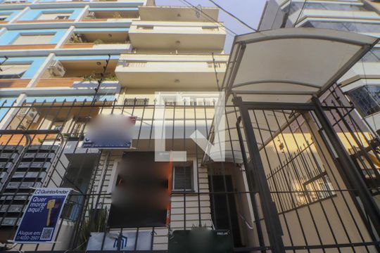 Fachada/Plaquinha de kitnet/studio para alugar com 1 quarto, 29m² em Floresta, Porto Alegre