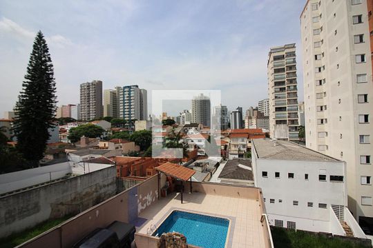 Sala Sacada Vista  de apartamento para alugar com 3 quartos, 108m² em Nova Petrópolis, São Bernardo do Campo
