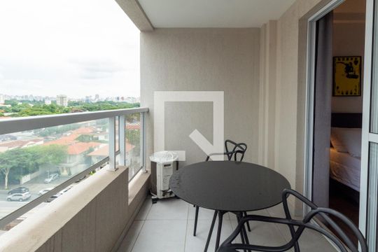 Studio - varanda de kitnet/studio para alugar com 1 quarto, 24m² em Jardim Paulistano, São Paulo