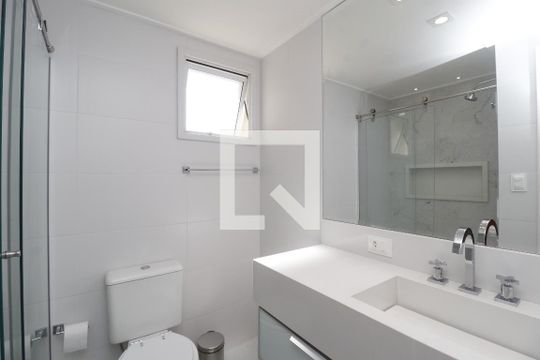 Banheiro da Suíte de apartamento à venda com 3 quartos, 72m² em Parada Inglesa, São Paulo