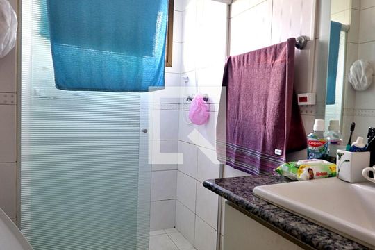 Banheiro do Quarto 3 - Suíte de apartamento à venda com 3 quartos, 122m² em Jardim, Santo André