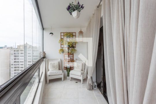 Varanda da Sala de apartamento à venda com 4 quartos, 196m² em Aclimação, São Paulo