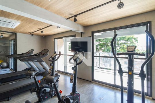 Área comum - Academia de kitnet/studio à venda com 1 quarto, 27m² em Pinheiros, São Paulo