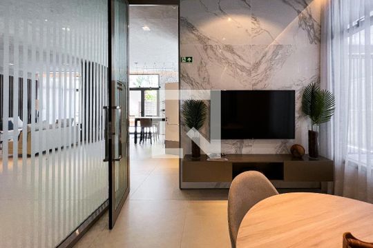 Sala de reuniões de apartamento à venda com 1 quarto, 44m² em Itaim Bibi, São Paulo