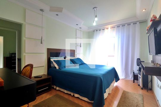 Quarto 2 - Suíte de casa à venda com 3 quartos, 292m² em Vila Camilopolis, Santo André