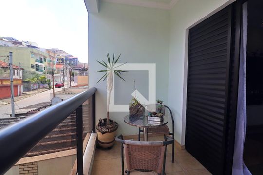 Varanda do Quarto 2 - Suíte de casa à venda com 3 quartos, 292m² em Vila Camilopolis, Santo André