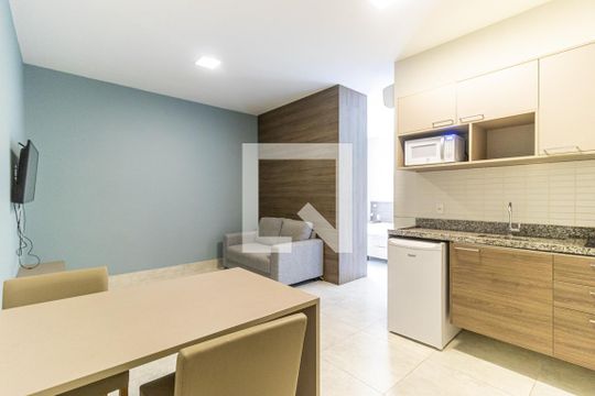 Sala e Cozinha de kitnet/studio à venda com 1 quarto, 39m² em Centro Histórico de São Paulo, São Paulo
