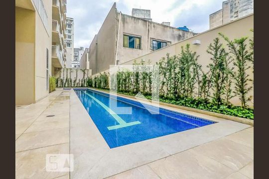 Área comum - Piscina de kitnet/studio para alugar com 1 quarto, 28m² em Liberdade, São Paulo