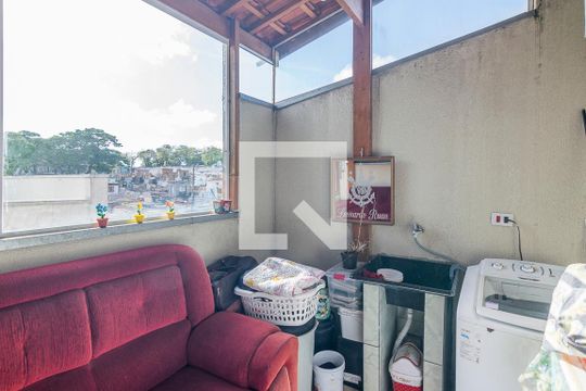 Área de Serviço Cobertura de apartamento para alugar com 2 quartos, 120m² em Vila Pires, Santo André