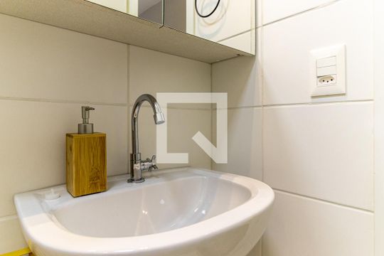 Banheiro - Torneira de kitnet/studio à venda com 1 quarto, 25m² em Vila Buarque, São Paulo