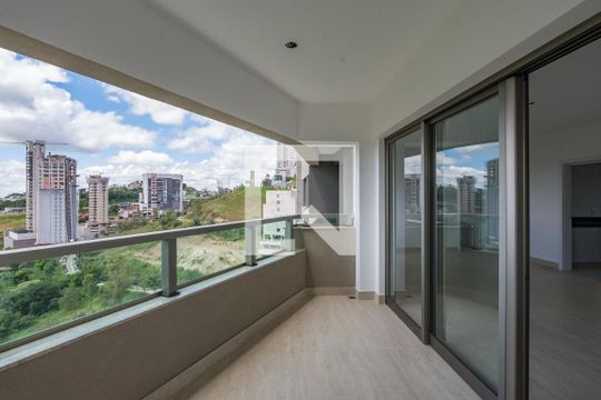 Varanda da Sala de apartamento à venda com 3 quartos, 126m² em Vila das Flores, Nova Lima