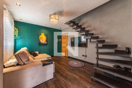 Sala de apartamento à venda com 2 quartos, 85m² em Parque das Nações, Santo André