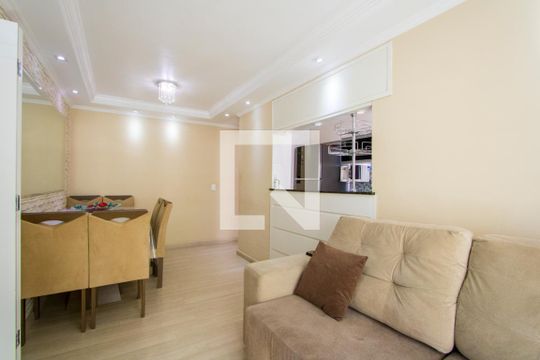Sala de apartamento à venda com 3 quartos, 67m² em Parque São Vicente, Mauá