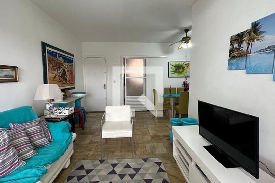 Sala de apartamento para alugar com 4 quartos, 152m² em Loteamento João Batista Julião, Guarujá