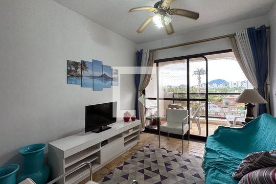 Sala de apartamento para alugar com 4 quartos, 152m² em Loteamento João Batista Julião, Guarujá