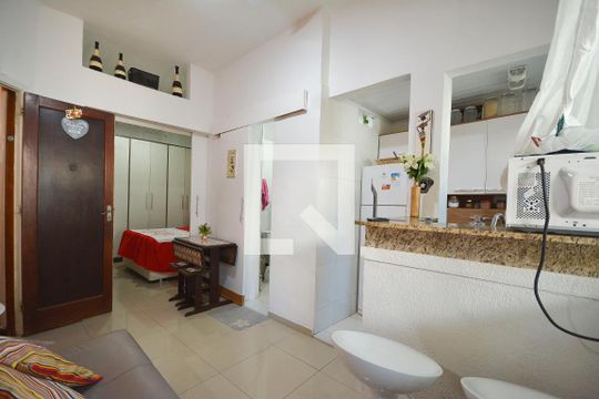 Sala de apartamento à venda com 1 quarto, 27m² em Glória, Rio de Janeiro
