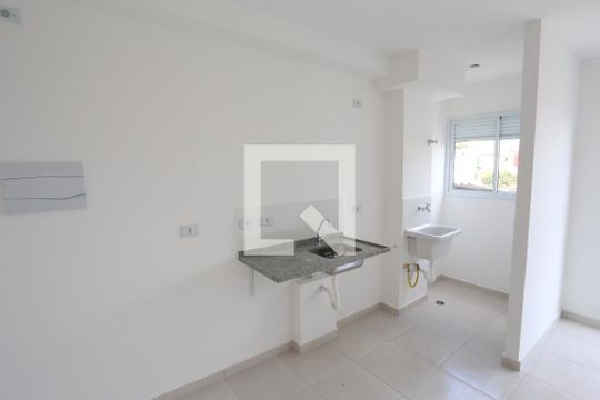 Cozinha de apartamento para alugar com 1 quarto, 30m² em Vila Guilhermina, São Paulo