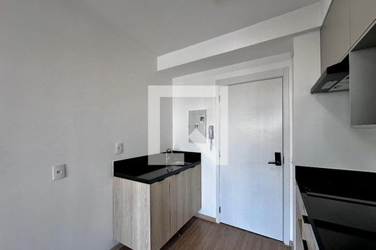 Cozinha de apartamento à venda com 1 quarto, 29m² em Brooklin Paulista, São Paulo