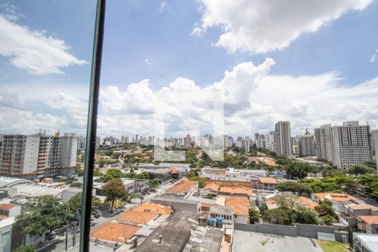 Quarto - Vista aberta  de kitnet/studio à venda com 1 quarto, 26m² em Indianópolis, São Paulo