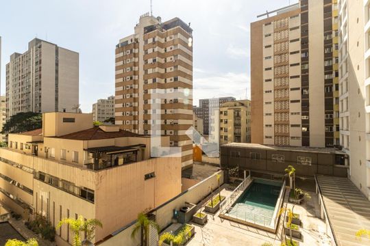 Vista do Quarto de apartamento para alugar com 1 quarto, 47m² em Vila Buarque, São Paulo