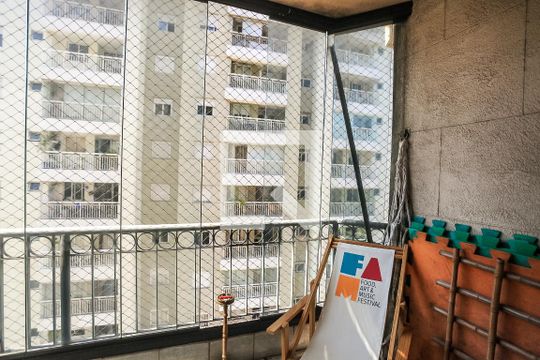 Varanda de apartamento à venda com 3 quartos, 90m² em Vila Andrade, São Paulo