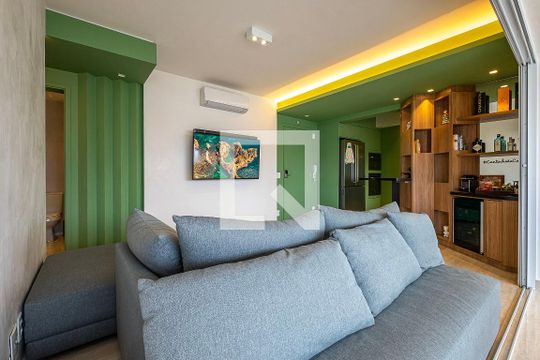 Sala de apartamento para alugar com 2 quartos, 110m² em Pinheiros, São Paulo