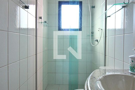 Banheiro do Quarto 1 - Suíte de apartamento à venda com 3 quartos, 117m² em Baeta Neves, São Bernardo do Campo